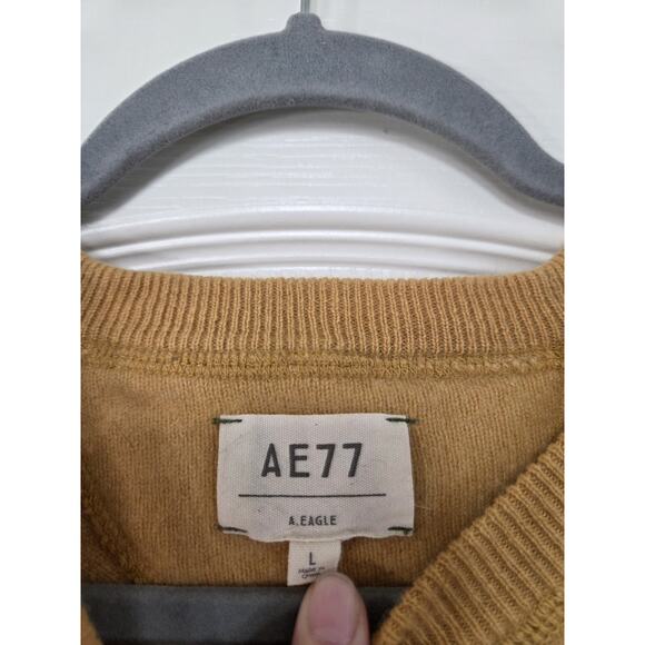 American Eagle AE77 100% Cashmere Luxe Soft Mustard Yellow Sweater Large Unisex - Picture 2 of 10
